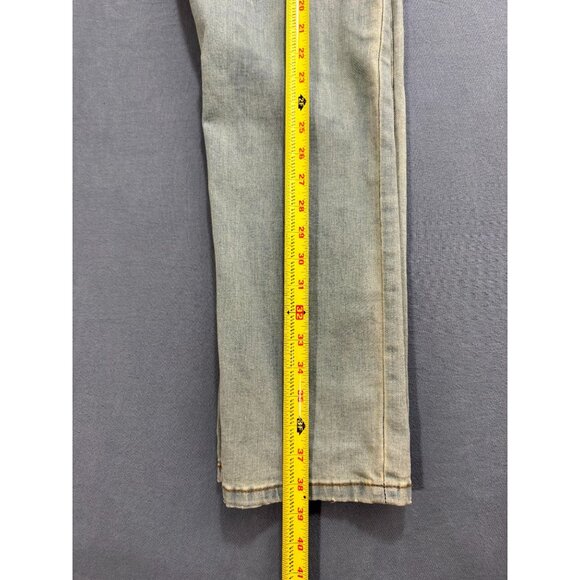 Ring of Fire Straight Leg Jeans Slim Fit Mid Rise Light Wash Blue Women W33XL30 - Picture 10 of 11